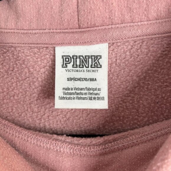 Victoria's Secret PINK gray and pink varsity pullover size‎ small - Picture 3 of 6